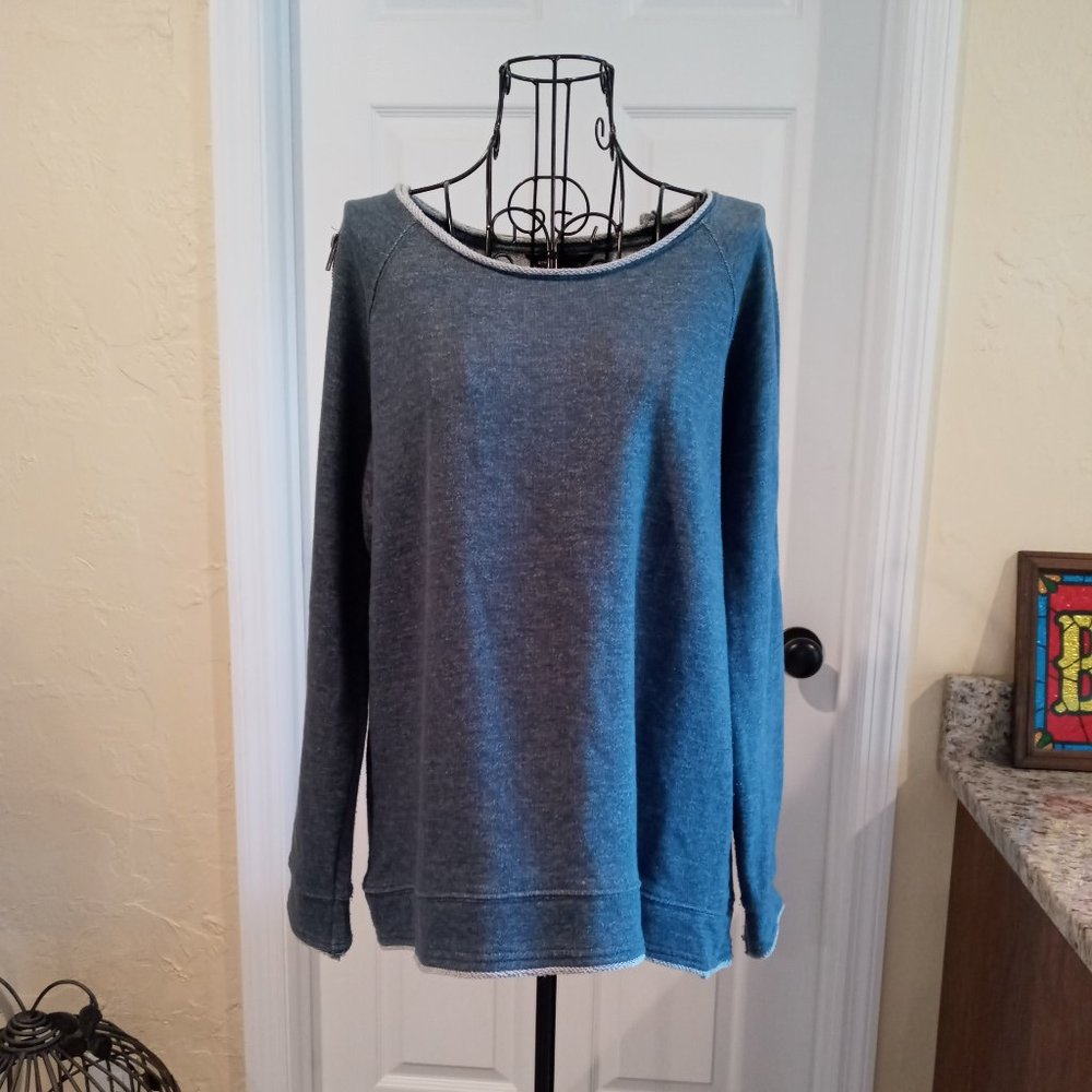 Rock & Republic Convertible Zip Sweatshirt Top
